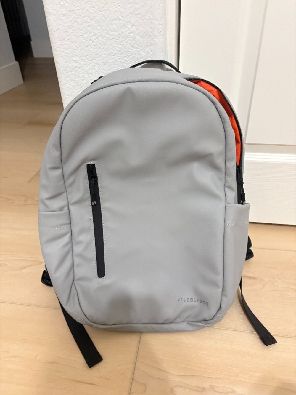 Stubble & Co Everyday Backpack 20L - Grey / Orange Accents - Excellent Condition